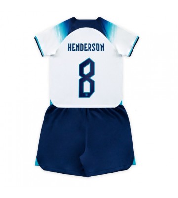 Anglia Jordan Henderson #8 Koszulka Podstawowych Dziecięca MŚ 2022 Krótki Rękaw (+ Krótkie spodenki)